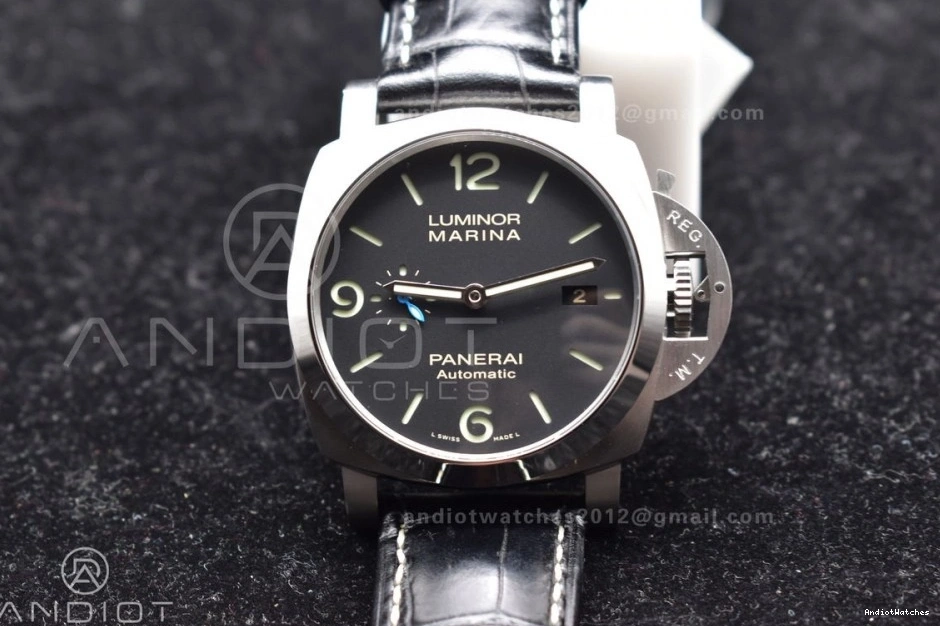 Edition Leather  on Strap Best SportInspired 1:1 VSF 980 Black Black Dial PAM1312 P. 1225